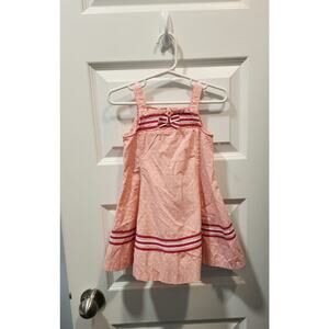 Vtg Gymboree Pink Polka Dot Dress 12-18 Months, Bow & Ribbon 100% Cotton 2006